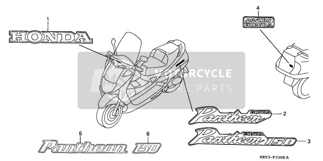 Honda FES125 2001 Marke für ein 2001 Honda FES125